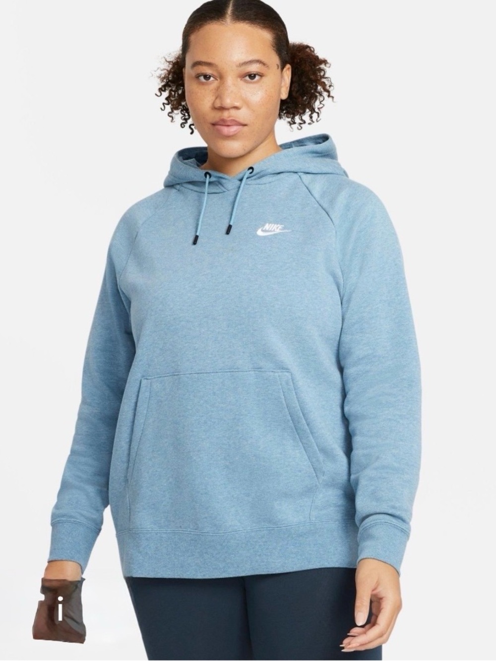 Nike Women's Heather Sky Blue Pullover Hoodie